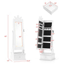 Kids Jewelry Armoire with 3-Color Lighted Full Length Mirror and Inside Led Lights by LJGDeals