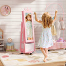 Kids Jewelry Armoire Cabinet with Swivel Base and Lockable Universal Wheels by LJGDeals