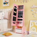 Freestanding Kids Jewelry Armoire Cabinet with Storage and 2 Tilt Angles by LJGDeals