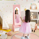 Freestanding Kids Jewelry Armoire Cabinet with Storage and 2 Tilt Angles by LJGDeals