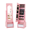 Freestanding Kids Jewelry Armoire Cabinet with Storage and 2 Tilt Angles by LJGDeals