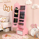 Kids Jewelry Armoire Cabinet with Storage and 2 Tilt Angles by LJGDeals