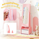 Freestanding Kids Jewelry Armoire Cabinet with Storage and 2 Tilt Angles by LJGDeals