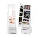 Freestanding Kids Jewelry Armoire Cabinet with Storage and 2 Tilt Angles by LJGDeals