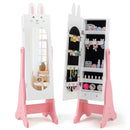 Kids Jewelry Armoire Cabinet with 2 Tilt Angles and Large Capacity by LJGDeals