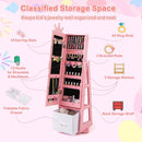 Kids Jewelry Armoire Cabinet with Large Storage Capacity and Swivel Base by LJGDeals