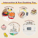 Kids Kitchen Playset with Adjustable LED Lights Removable Fabric Bins-White by LJGDeals