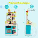 Kids Kitchen Playset Pretend Play Kitchen with Realistic Sounds and Lights by LJGDeals