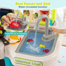 Kids Kitchen Playset Pretend Play Kitchen with Realistic Sounds and Lights by LJGDeals