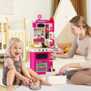 Kids Kitchen Playset Pretend Play Kitchen with Realistic Sounds and Lights by LJGDeals