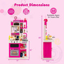 Kids Kitchen Playset Pretend Play Kitchen with Realistic Sounds and Lights by LJGDeals