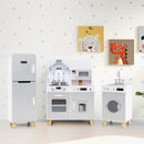 Kids Kitchen Playset 3-in-1 with Refrigerator and Washing Machine-Gray by LJGDeals