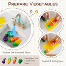 Kids Kitchen Playset with Cooking Accessories and Toy Cuttable Veggies-White by LJGDeals