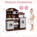 Kids Kitchen Set Wooden with Coffee Makers and Accessories by LJGDeals