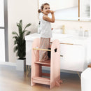 Kids Kitchen Tower Adjustable with Chalkboard and Safety Rail by DirectDeals