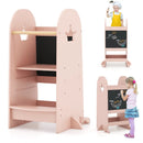Kids Kitchen Tower Adjustable with Chalkboard and Safety Rail by DirectDeals