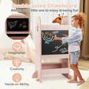 Kids Kitchen Tower Adjustable with Chalkboard and Safety Rail by DirectDeals
