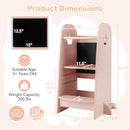 Kids Kitchen Tower Adjustable with Chalkboard and Safety Rail by DirectDeals