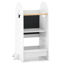 Kids Kitchen Tower Adjustable with Chalkboard and Safety Rail by LJGDeals