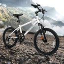 Kids Mountain Bike 20 24 Inch Child Bicycle for Boys Girls Aged 8+ Years Old White by LJGDeals