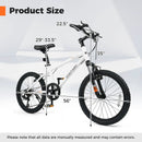 Kids Mountain Bike 20 24 Inch Child Bicycle for Boys Girls Aged 8+ Years Old White by LJGDeals