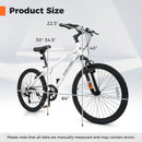 Kids Mountain Bike 20 24 Inch Child Bicycle for Boys Girls Aged 8+ Years Old White by LJGDeals