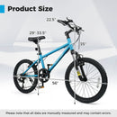 Kids Mountain Bike 20 24 Inch Child Bicycle for Boys Girls Aged 8+ Years Old Blue by LJGDeals