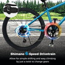 Kids Mountain Bike 20 24 Inch Child Bicycle for Boys Girls Aged 8+ Years Old Blue by LJGDeals