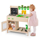 Kids Mud Kitchen Play Pretend Kitchen with Chalkboard for Kids Aged 3+ by LJGDeals