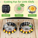 Kids Mud Kitchen Play Pretend Kitchen with Chalkboard for Kids Aged 3+
