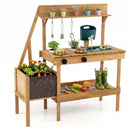 Wooden Mud Kitchen with Planter Box for Kids by LJGDeals