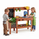 Kids Mud Kitchen with Planter Box and 13 Accessories by DirectDeals