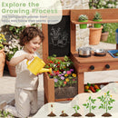 Kids Mud Kitchen with Planter Box and 13 Accessories