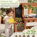 Kids Mud Kitchen with Planter Box and 13 Accessories by LJGDeals