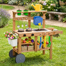 Kids Mud Kitchen with Water Tank, Sink & 15 Accessories