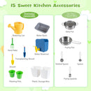 Kids Mud Kitchen with Water Tank, Sink & 15 Accessories