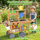 Kids Mud Kitchen with Water Tank, Sink & 15 Accessories by LJGDeals