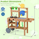 Kids Mud Kitchen with Water Tank, Sink & 15 Accessories