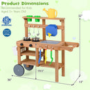Kids Mud Kitchen with Water Tank, Sink & 15 Accessories by LJGDeals