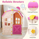 Kids Outdoor Playhouse with Openable Windows and Door for Indoor Room