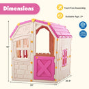 Kids Outdoor Playhouse with Openable Windows and Door for Indoor Room