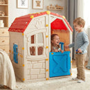 Kids Outdoor Playhouse with Openable Windows and Door for Indoor Room