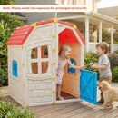Kids Outdoor Playhouse with Openable Windows and Door for Indoor Room