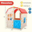 Kids Outdoor Playhouse with Openable Windows and Door for Indoor Room by LJGDeals