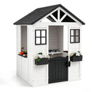 Kids Outdoor Playhouse with Sink Spruce Wooden Cottage with Half Door by DirectDeals