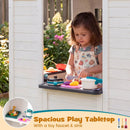 Kids Outdoor Playhouse with Sink Spruce Wooden Cottage with Half Door by LJGDeals