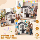 Kids Outdoor Playhouse with Sink Spruce Wooden Cottage with Half Door by LJGDeals