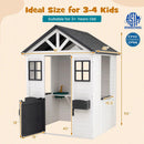 Kids Outdoor Playhouse with Sink Spruce Wooden Cottage with Half Door by LJGDeals