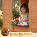 Kids Outdoor Playhouse with Sink Spruce Wooden Cottage with Half Door by LJGDeals