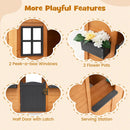 Kids Outdoor Playhouse with Sink Spruce Wooden Cottage with Half Door by LJGDeals